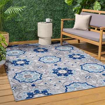 Mediterranean Medallion Indoor/outdoor Area Rug